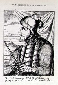 Muotokuva Pedro Nunesista (1502-78) Xeresistä, joka löysi Etelämeren, Amerikan Narrative and Critical History of Americasta, toimittanut Jusing Winsor, Lontoo, 1886